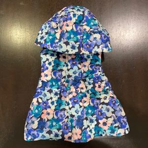 Gymboree Hooded Floral Puffer Vest Size 12-24 Months